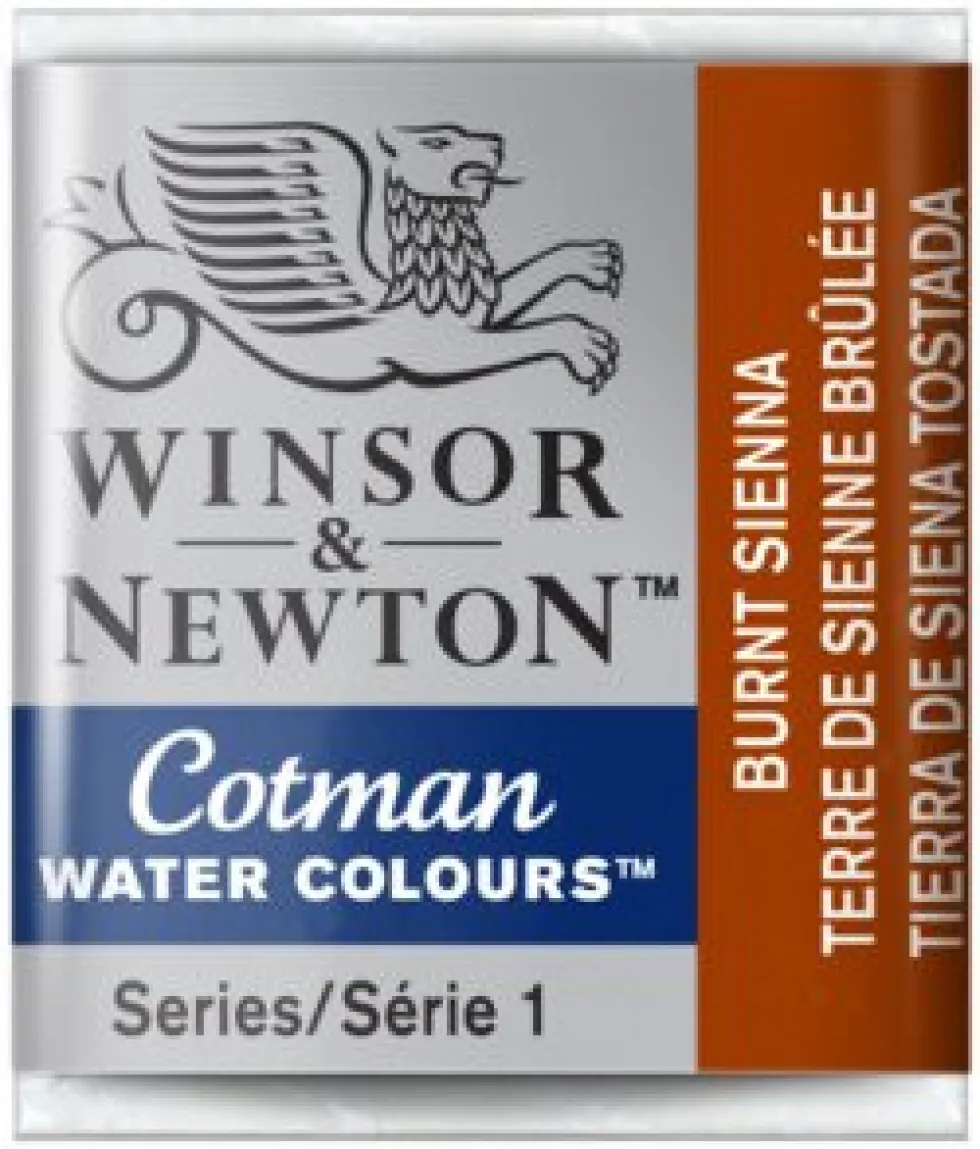 Farba akwarelowa Cotman - Winsor & Newton - Burnt Sienna, półkostka