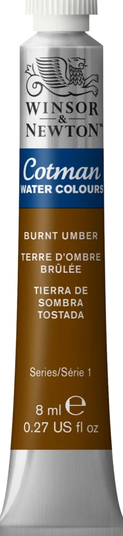 Farba akwarelowa Cotman - Winsor & Newton - Burnt Umber, 8 ml