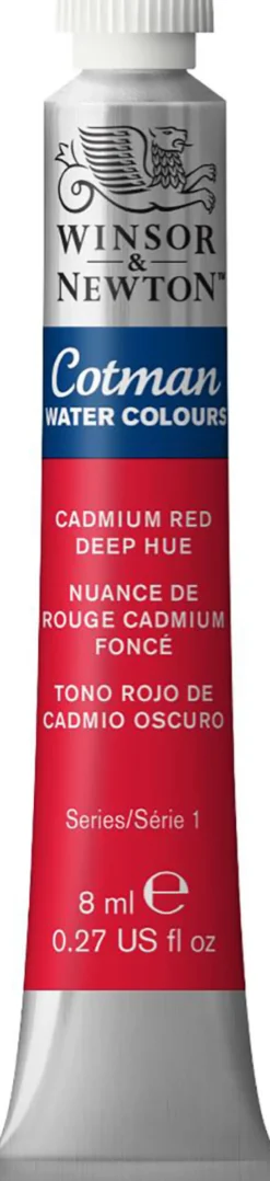Farba akwarelowa Cotman - Winsor & Newton - Cadmium Red Deep Hue, 8 ml