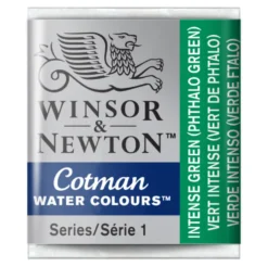Farba akwarelowa Cotman - Winsor & Newton - Intense Green, półkostka