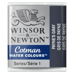 Farba akwarelowa Cotman - Winsor & Newton - Payne's Grey, półkostka