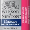 Farba akwarelowa Cotman - Winsor & Newton - Permanent Rose, półkostka