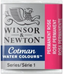 Farba akwarelowa Cotman - Winsor & Newton - Permanent Rose, półkostka