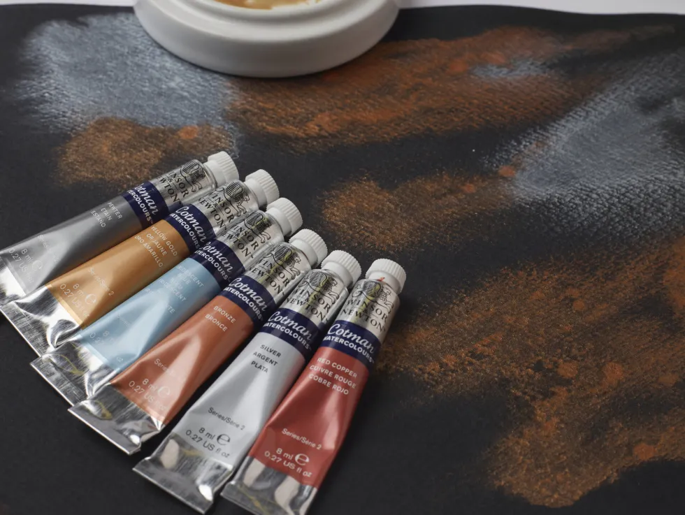 Farba akwarelowa Cotman - Winsor & Newton - Pewter, 8 ml