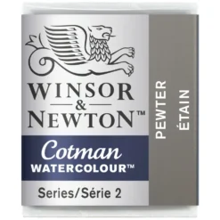 Farba akwarelowa Cotman - Winsor & Newton - Pewter, półkostka