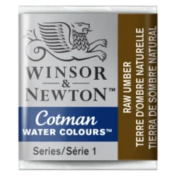 Farba akwarelowa Cotman - Winsor & Newton - Raw Umber, półkostka