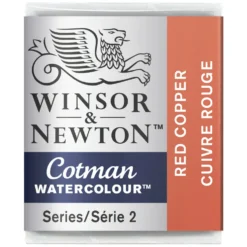 Farba akwarelowa Cotman - Winsor & Newton - Red Copper, półkostka