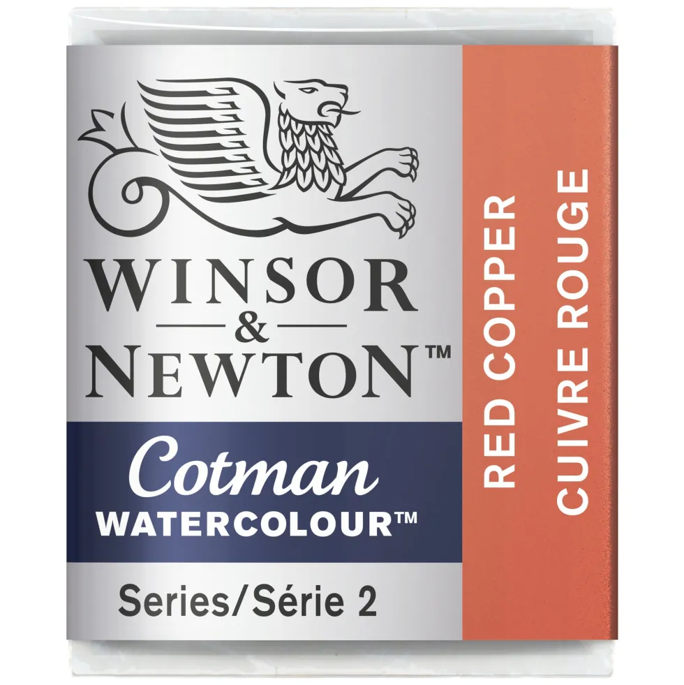 Farba akwarelowa Cotman - Winsor & Newton - Red Copper, półkostka