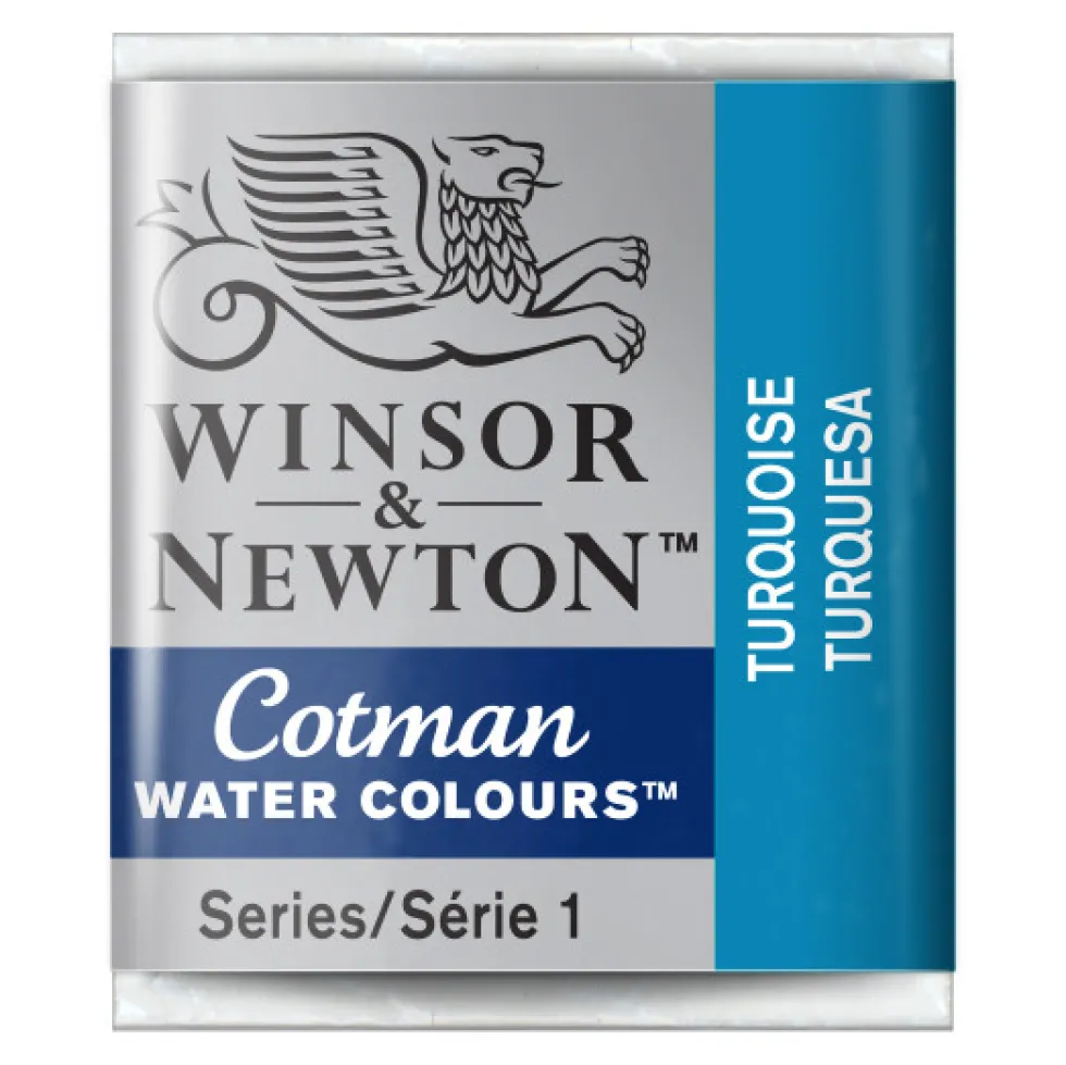 Farba akwarelowa Cotman - Winsor & Newton - Turquoise, półkostka