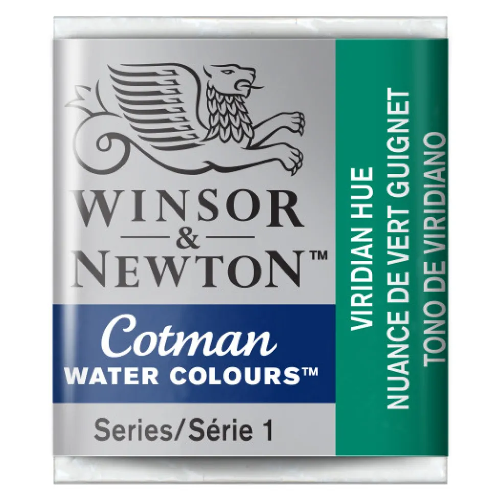 Farba akwarelowa Cotman - Winsor & Newton - Viridian Hue, półkostka