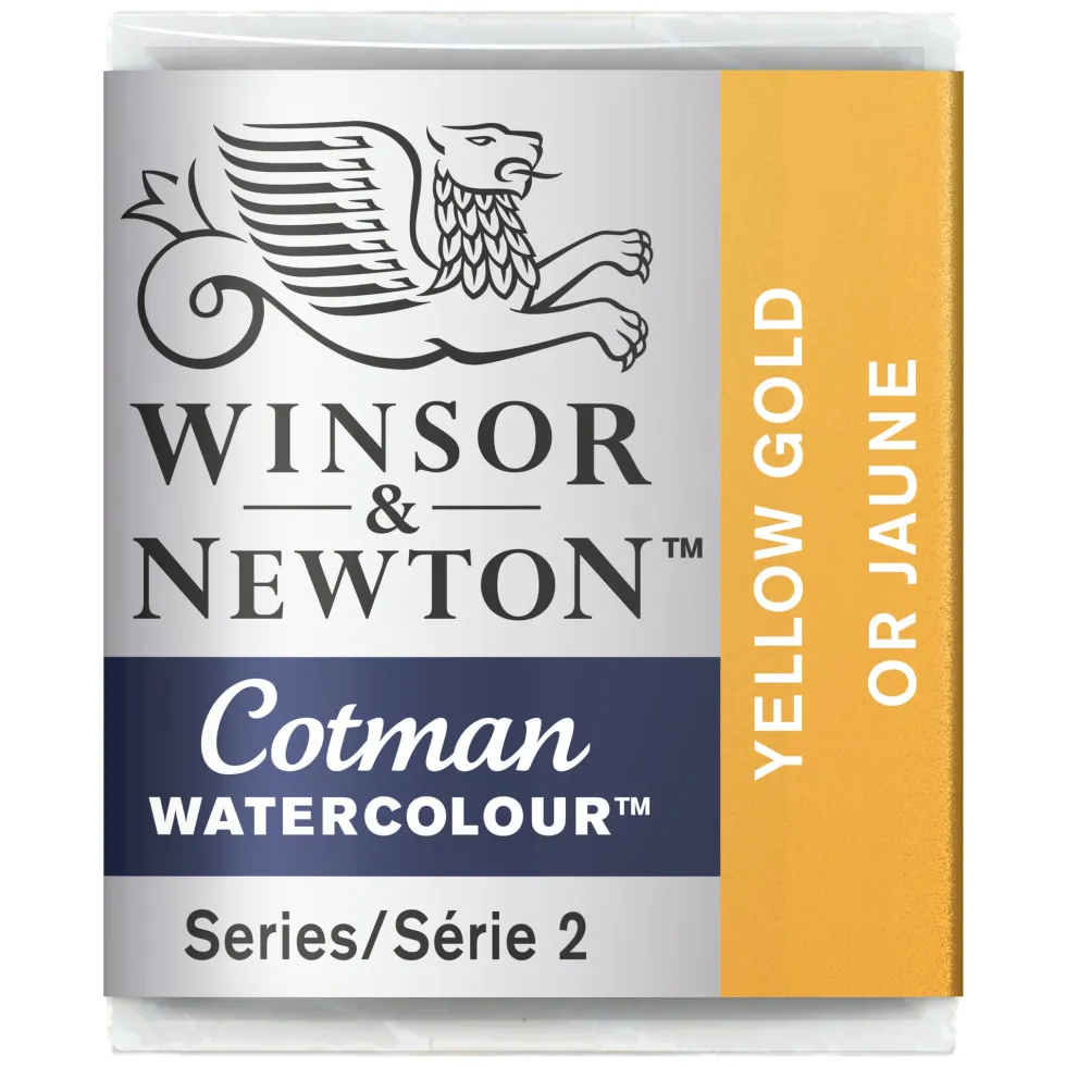 Farba akwarelowa Cotman - Winsor & Newton - Yellow Gold, półkostka
