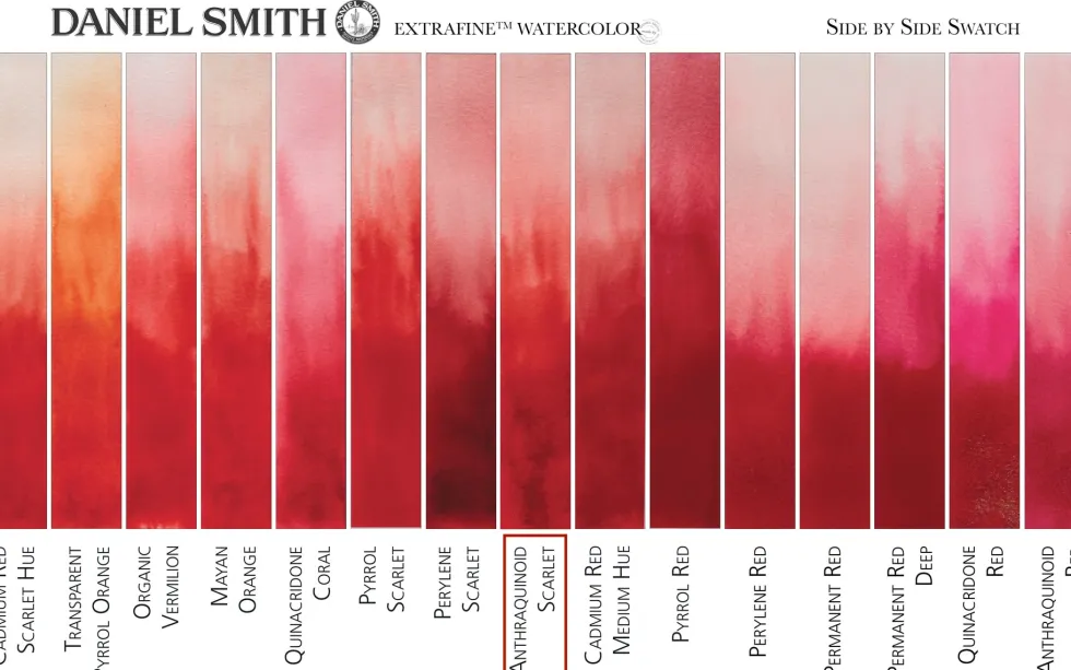Farba akwarelowa Extra Fine - Daniel Smith - Anthraquinoid Scarlet, 15 ml