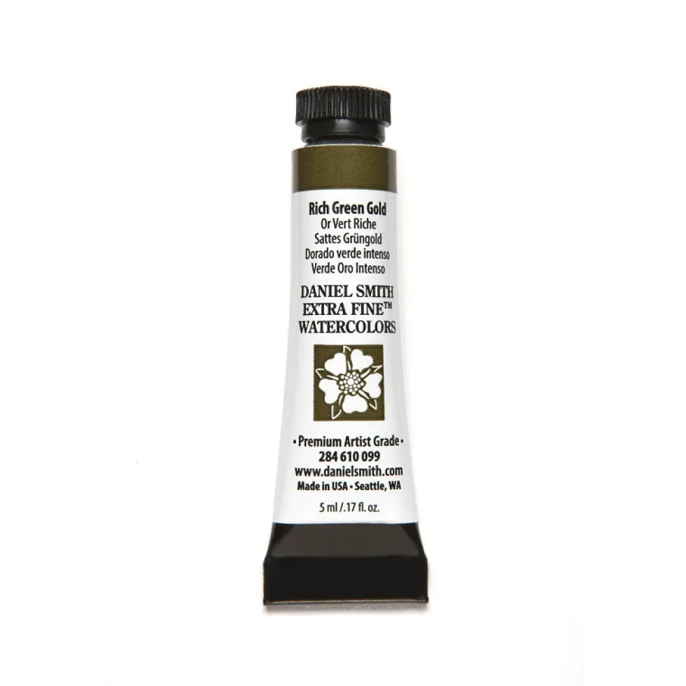 Farba akwarelowa Extra Fine - Daniel Smith - Rich Green Gold, 5 ml