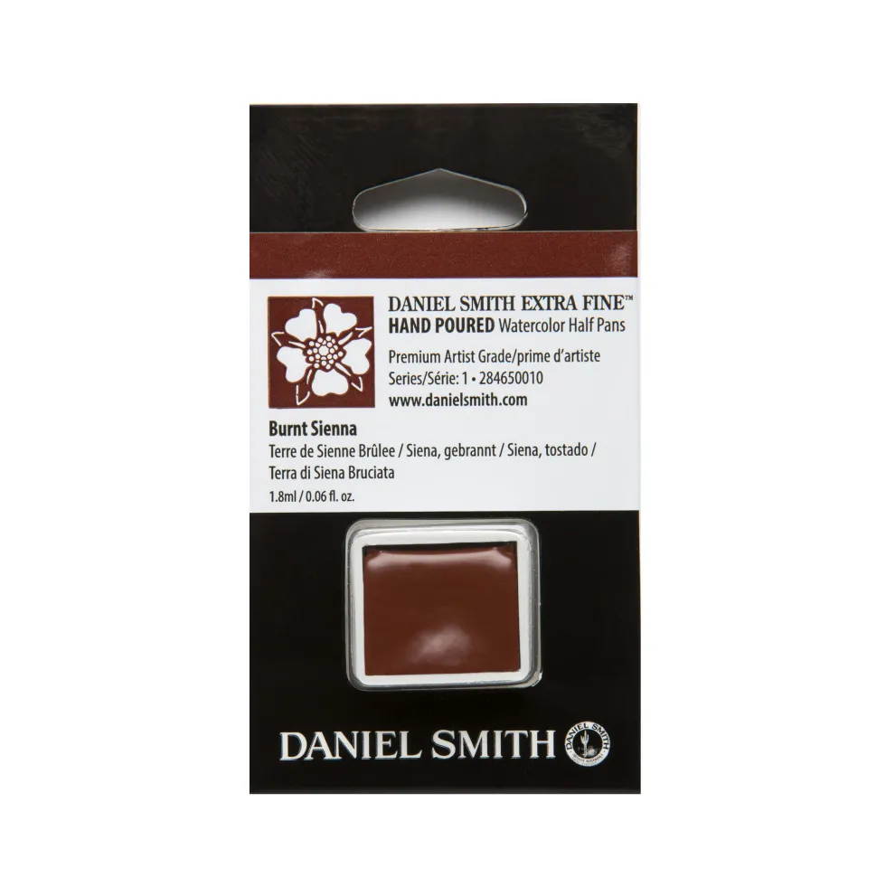Farba akwarelowa Extra Fine w półkostce - Daniel Smith - Burnt Sienna