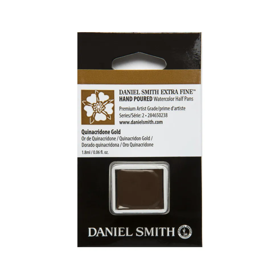 Farba akwarelowa Extra Fine w półkostce - Daniel Smith - Quinacridone Gold