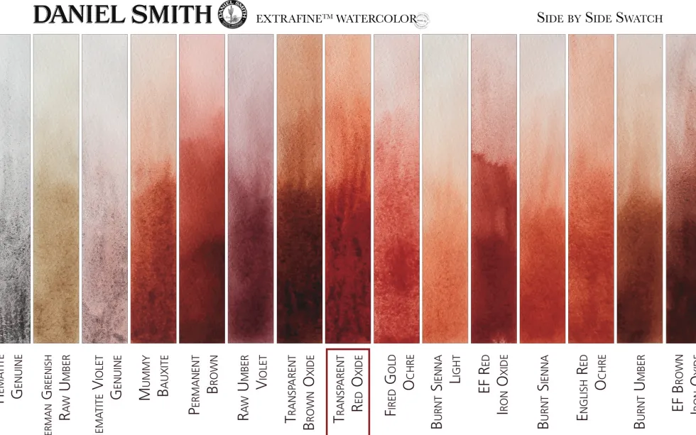 Farba akwarelowa Extra Fine w półkostce - Daniel Smith - Transparent Red Oxide