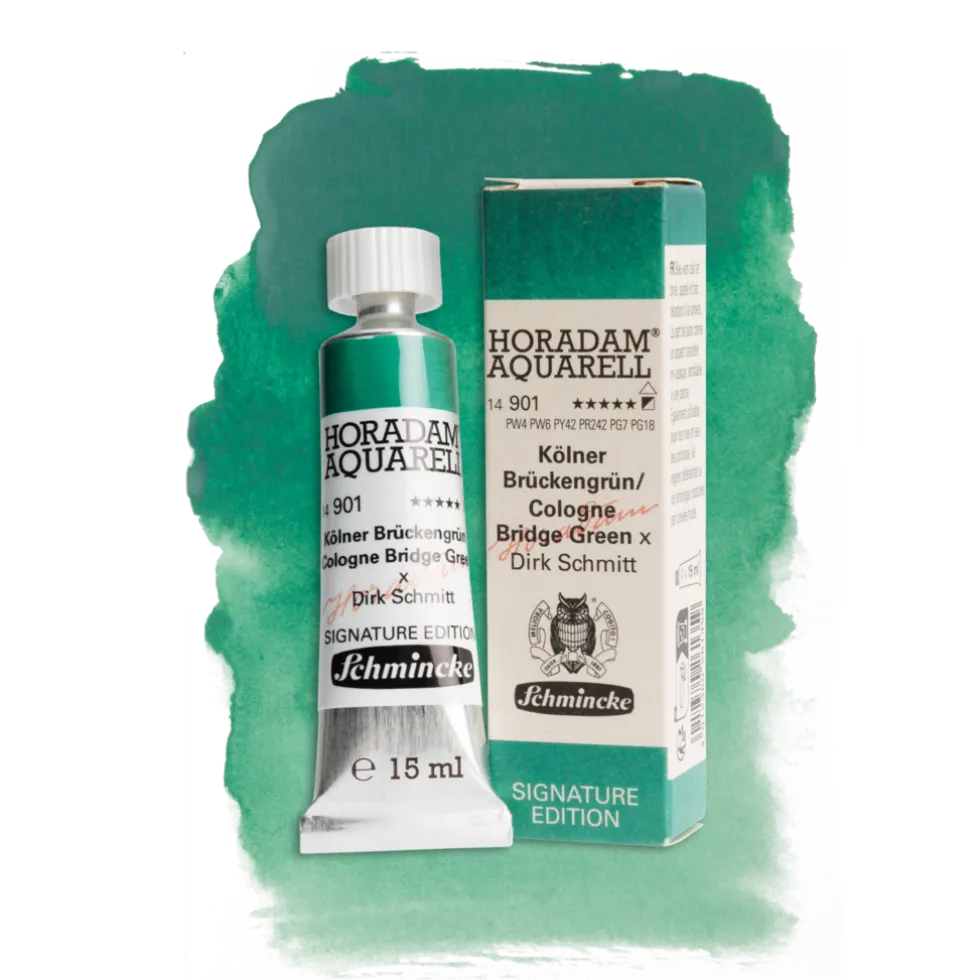 Farba akwarelowa Horadam Aquarell - Schmincke - 901, Cologne Bridge Green, 15 ml