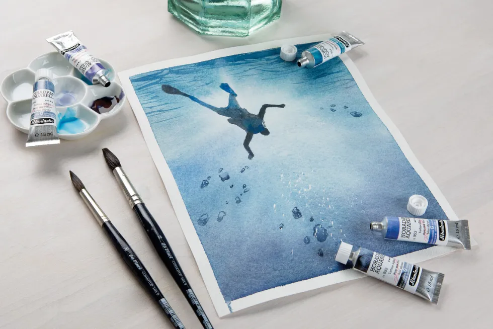 Farba akwarelowa Horadam Aquarell - Schmincke - 970, Haze Black