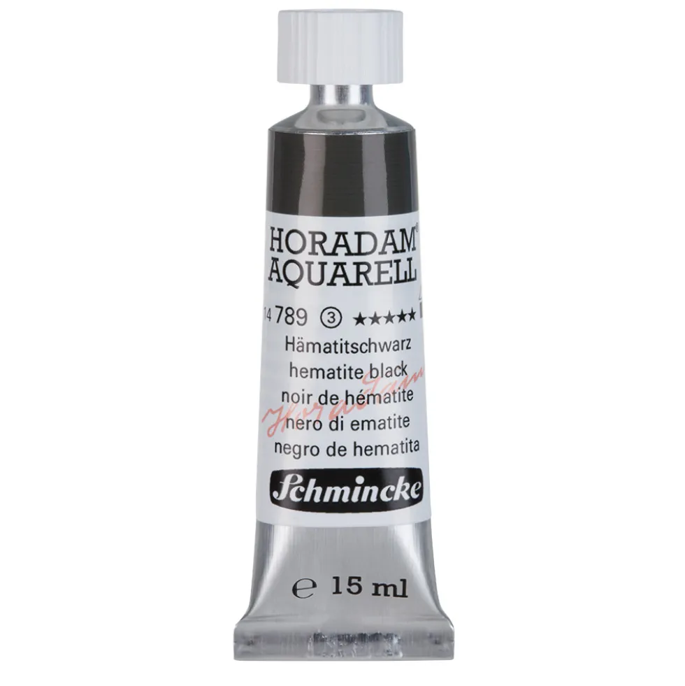Farba akwarelowa Horadam Aquarell - Schmincke - 789, Hematite Black, 15 ml