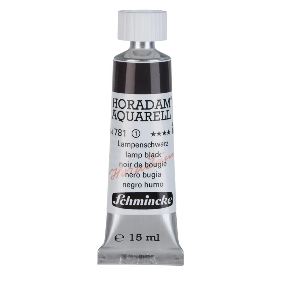 Farba akwarelowa Horadam Aquarell - Schmincke - 781, Lamp Black, 15 ml