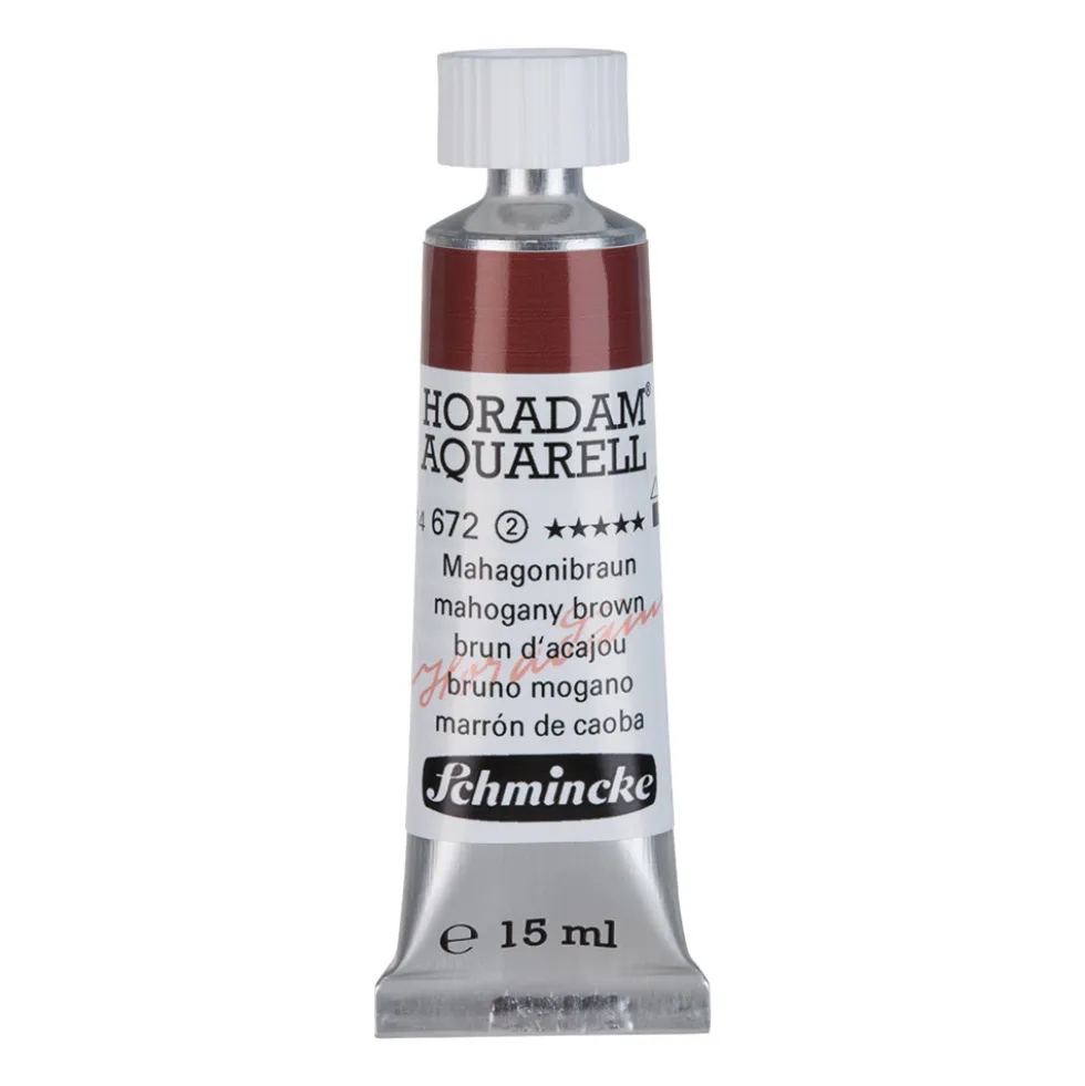 Farba akwarelowa Horadam Aquarell - Schmincke - 672, Mahogany Brown, 15 ml