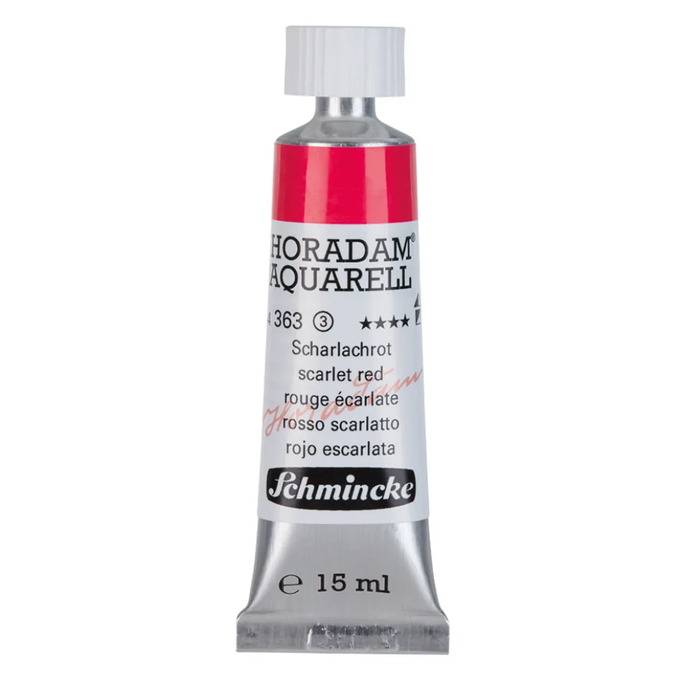 Farba akwarelowa Horadam Aquarell - Schmincke - 363, Scarlet Red, 15 ml