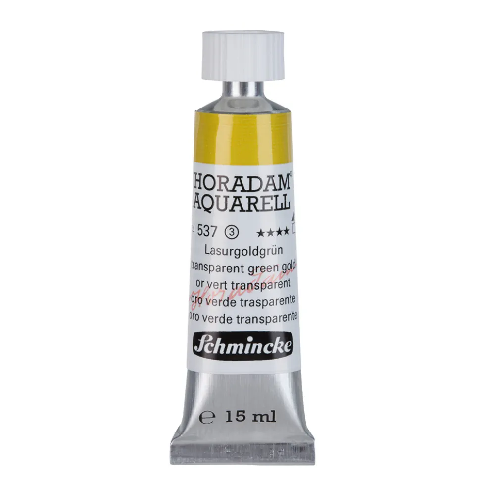 Farba akwarelowa Horadam Aquarell - Schmincke - 537, Transparent Green Gold, 15 ml