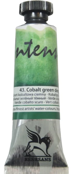 Farba akwarelowa Intense Water - Renesans - 43, cobalt deep green, 15 ml