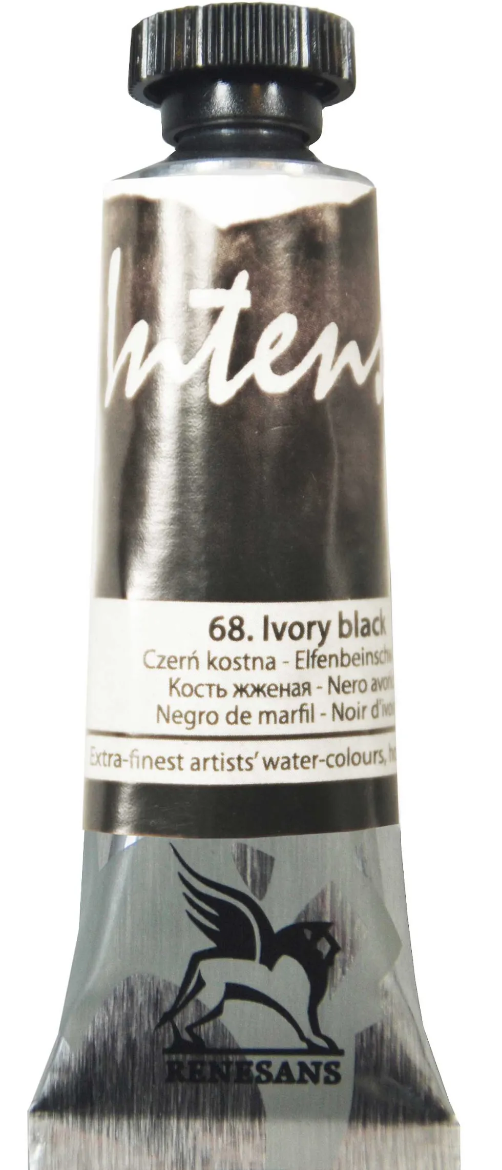 Farba akwarelowa Intense Water - Renesans - 68, ivory black, 15 ml