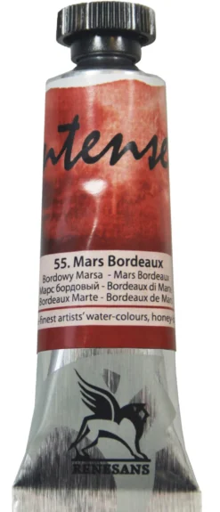 Farba akwarelowa Intense Water - Renesans - 55, Mars bordeaux, 15 ml