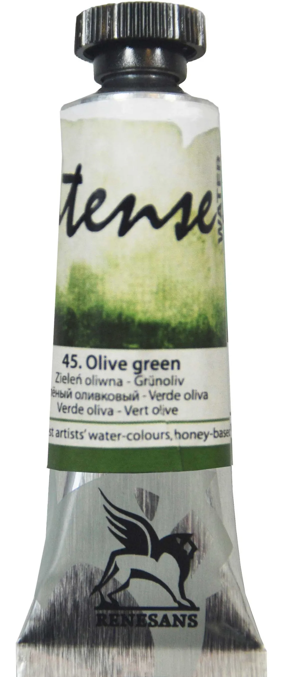 Farba akwarelowa Intense Water - Renesans - 45, olive green, 15 ml