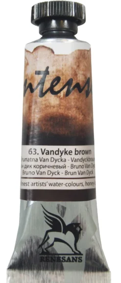 Farba akwarelowa Intense Water - Renesans - 63, vandyke brown, 15 ml