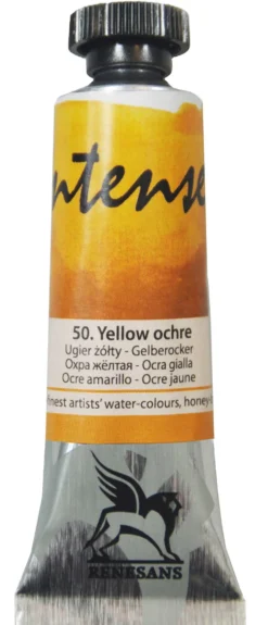 Farba akwarelowa Intense Water - Renesans - 50, yellow ochre, 15 ml