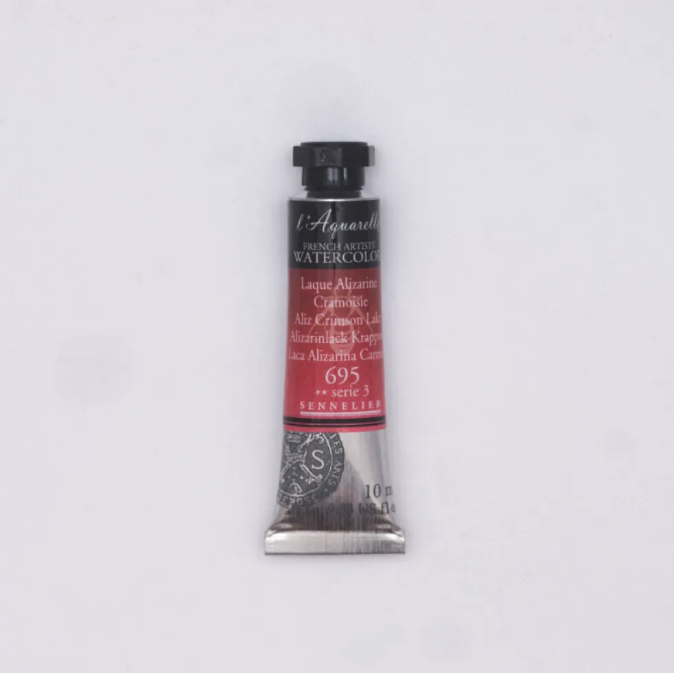 Farba akwarelowa l’Aquarelle - Sennelier - 695, Alizarin Crimson Lake, 10 ml