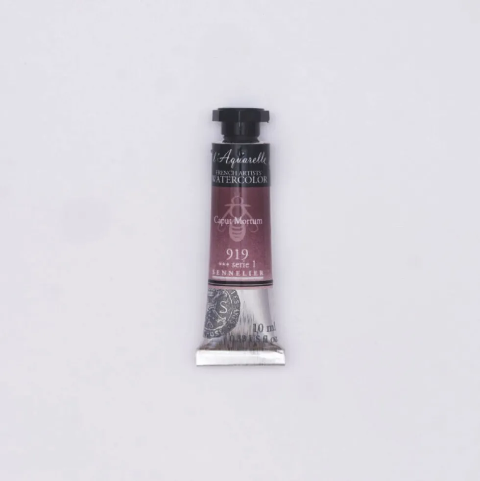 Farba akwarelowa l’Aquarelle - Sennelier - 919, Caput Mortum, 10 ml