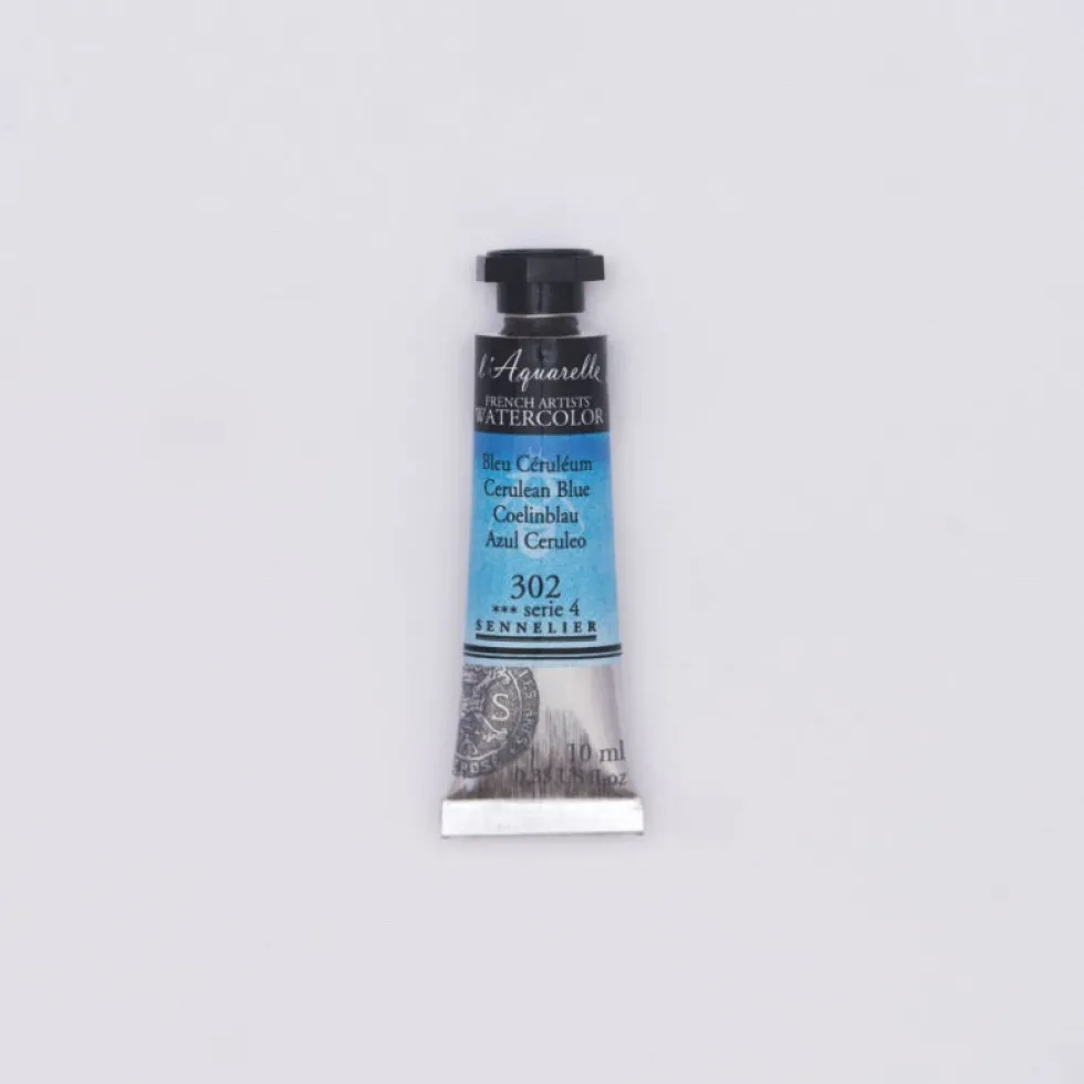 Farba akwarelowa l’Aquarelle - Sennelier - 302, Cerulean Blue, 10 ml