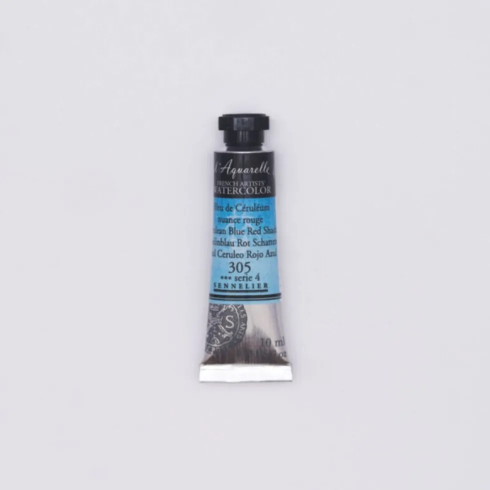 Farba akwarelowa l’Aquarelle - Sennelier - 305, Cerulean Blue Red Shade, 10 ml