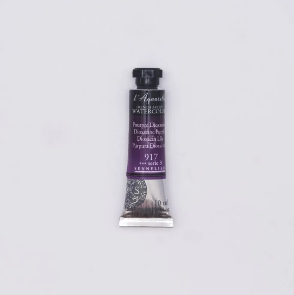 Farba akwarelowa l’Aquarelle - Sennelier - 917, Dioxazine Purple, 10 ml