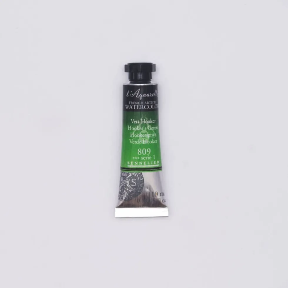 Farba akwarelowa l’Aquarelle - Sennelier - 809, Hooker's Green, 10 ml