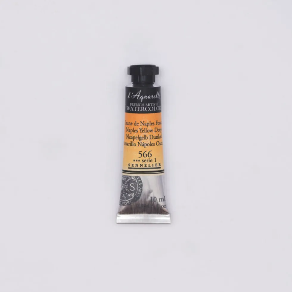 Farba akwarelowa l’Aquarelle - Sennelier - 566, Naples Yellow Deep, 10 ml