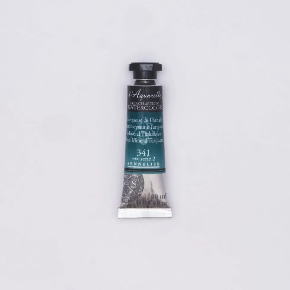 Farba akwarelowa l’Aquarelle - Sennelier - 341, Phthalocyanine Turquoise, 10 ml