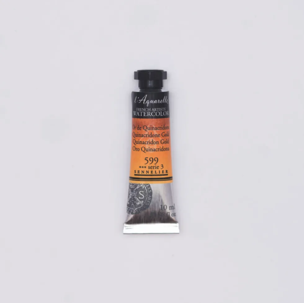 Farba akwarelowa l’Aquarelle - Sennelier - 599, Quinacridone Gold, 10 ml