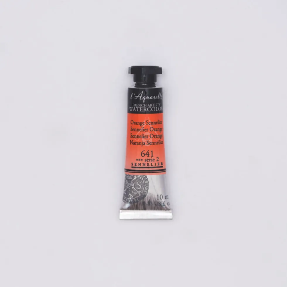 Farba akwarelowa l’Aquarelle - Sennelier - 641, Sennelier Orange, 10 ml