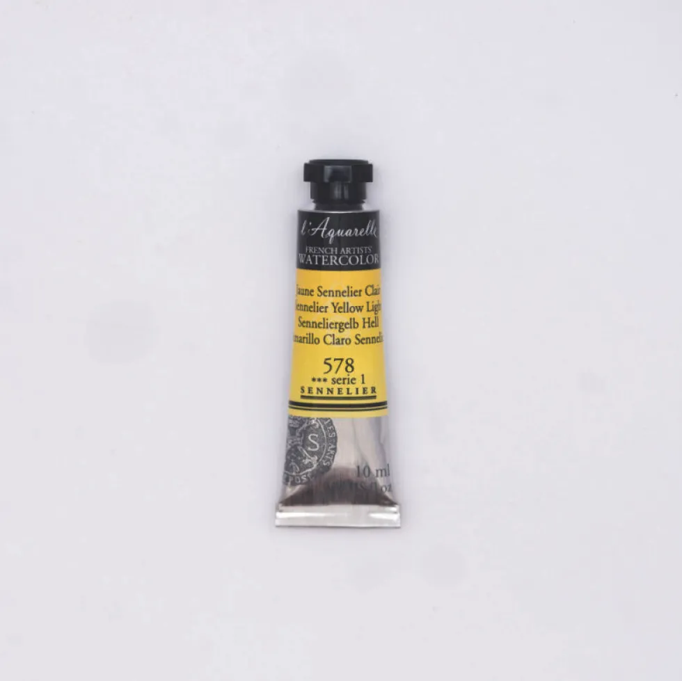 Farba akwarelowa l’Aquarelle - Sennelier - 578, Sennelier Yellow Light, 10 ml