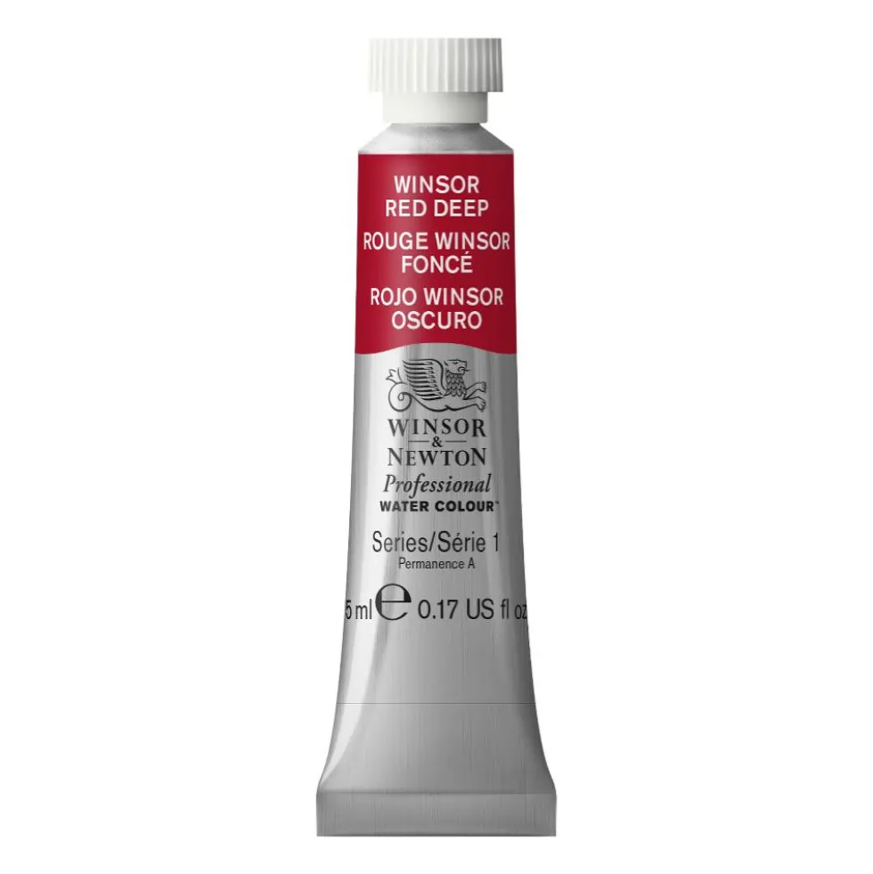 Farba akwarelowa Professional Watercolour - Winsor & Newton - Winsor Red Deep, 5 ml