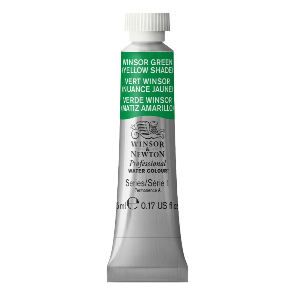 Farba akwarelowa Professional Watercolour - Winsor & Newton - Winsor Green Yellow, 5 ml