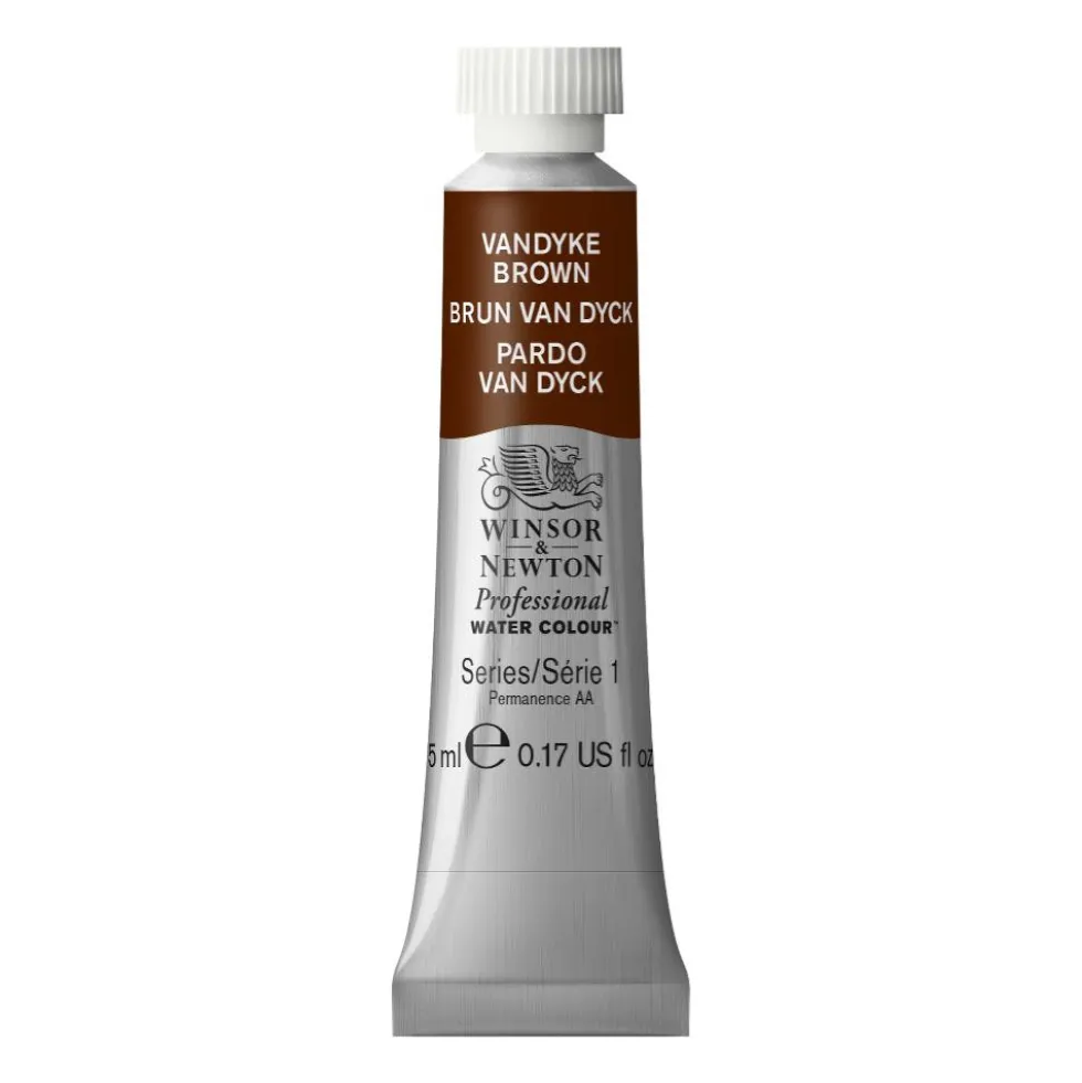 Farba akwarelowa Professional Watercolour - Winsor & Newton - Vandyke Brown, 5 ml