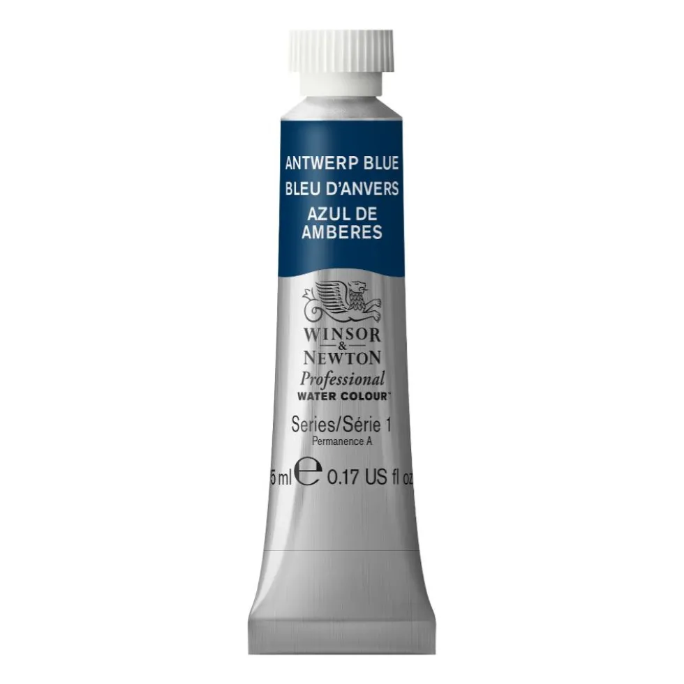 Farba akwarelowa Professional Watercolour - Winsor & Newton - Antwerp Blue, 5 ml