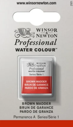 Farba akwarelowa Professional w półkostce - Winsor & Newton - Brown Madder