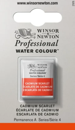 Farba akwarelowa Professional w półkostce - Winsor & Newton - Cadmium Scarlet